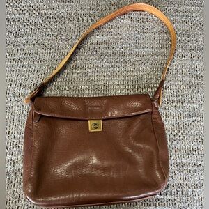 Brown Leather Robert Pietri Shoulder Bag